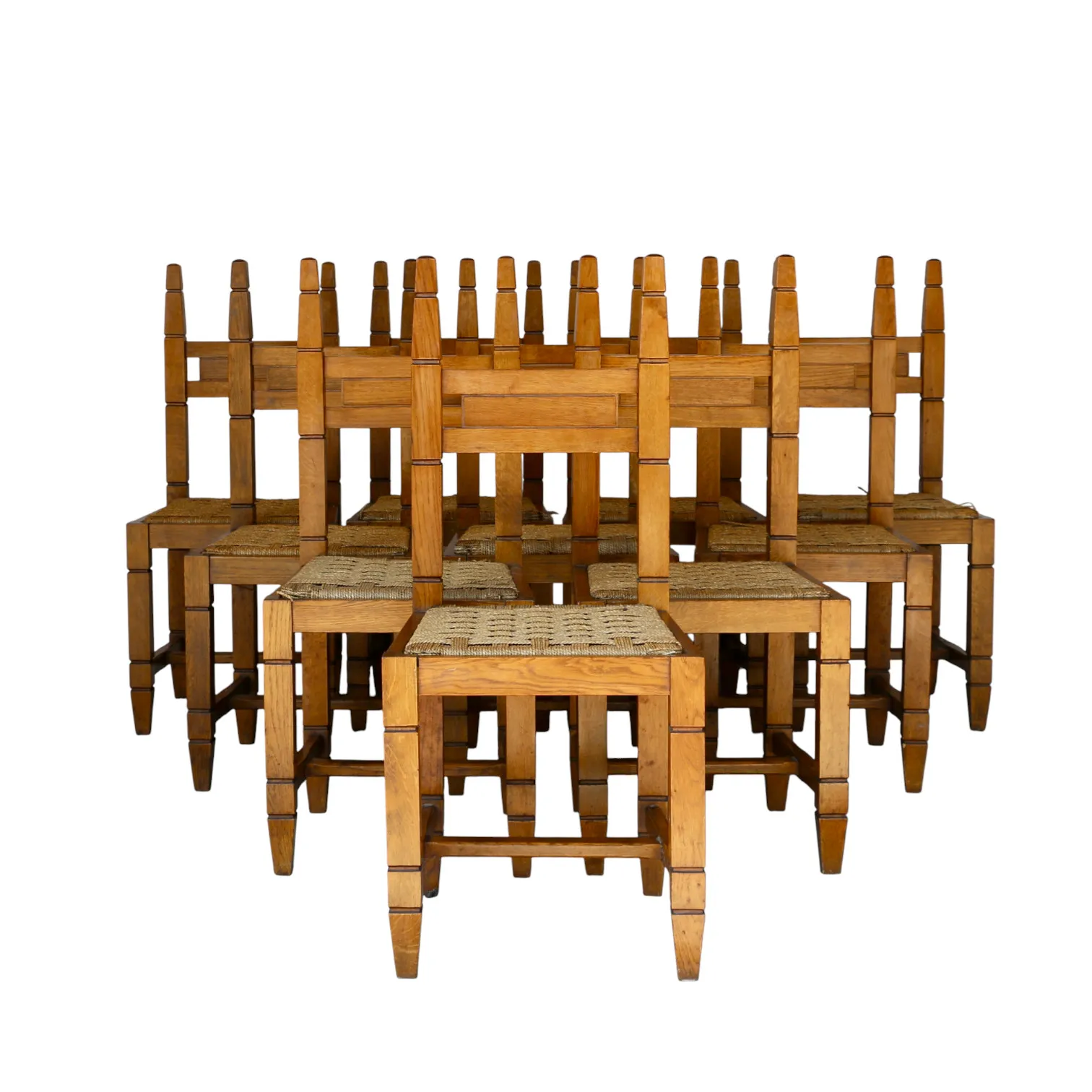 A set of 10 chairs, Italy 40s. image 2